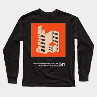 Architecture & Morality / Minimal Style Graphic Artwork Design Long Sleeve T-Shirt